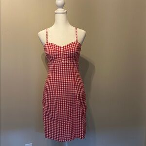 Guess - pink and white gingham dress